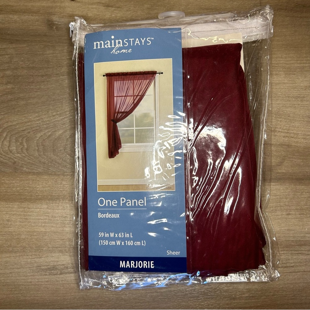 Mainstays Sheer Curtain Panels 59”x63”